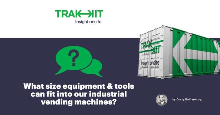 What size items can fit into Trakkit industrial vending machines
